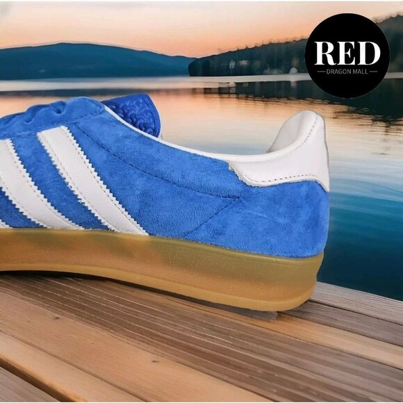 Adidas Gazelle Indoor Casual Low top Sneakers Blue White H06260 - Men's Size 11 - Picture 14 of 16